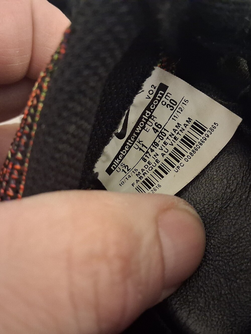 Nike Air Force One Flynit Multicolor Flyknit Sneakers with Black Accents - Picture 7 of 7